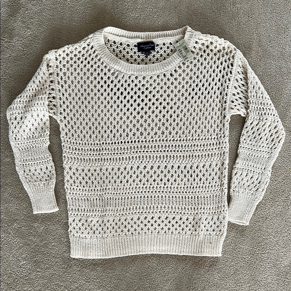 NWT America Eagle holey n sparkly Sweater